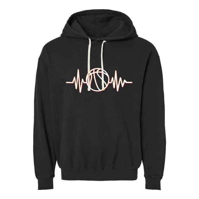 Basketball Heartbeat Garment-Dyed Fleece Hoodie