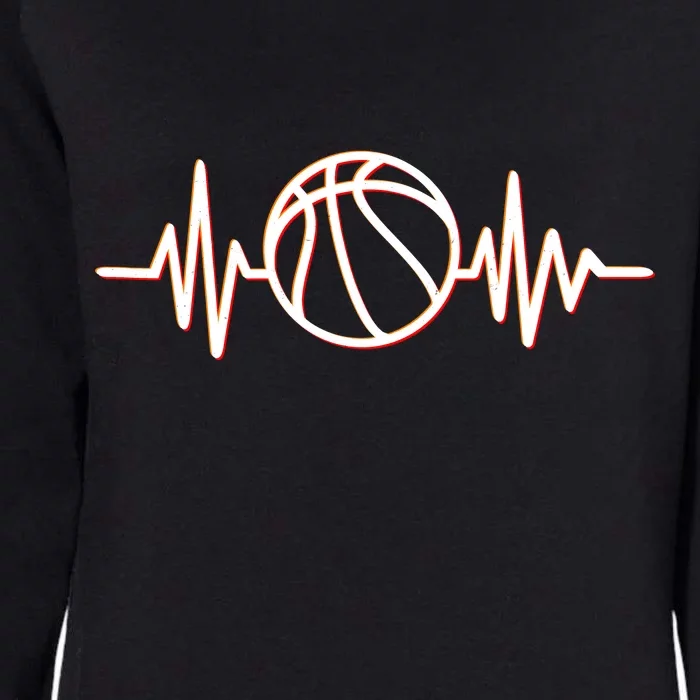 Basketball Heartbeat Womens California Wash Sweatshirt