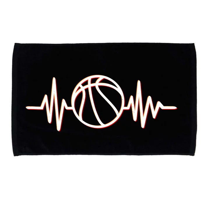 Basketball Heartbeat Microfiber Hand Towel