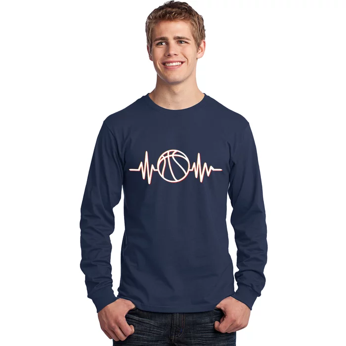 Basketball Heartbeat Long Sleeve Shirt