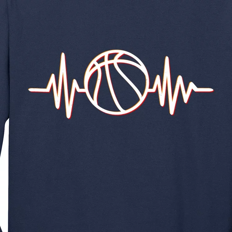 Basketball Heartbeat Long Sleeve Shirt