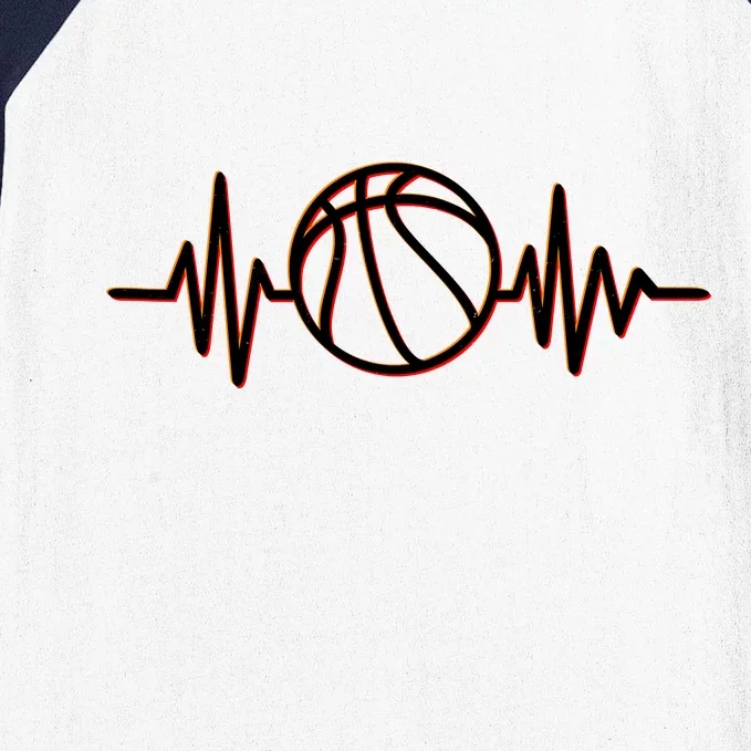 Basketball Heartbeat Baseball Sleeve Shirt