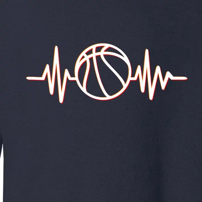 Basketball Heartbeat Toddler Sweatshirt