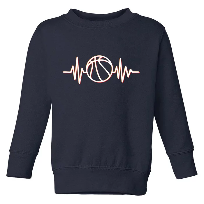 Basketball Heartbeat Toddler Sweatshirt