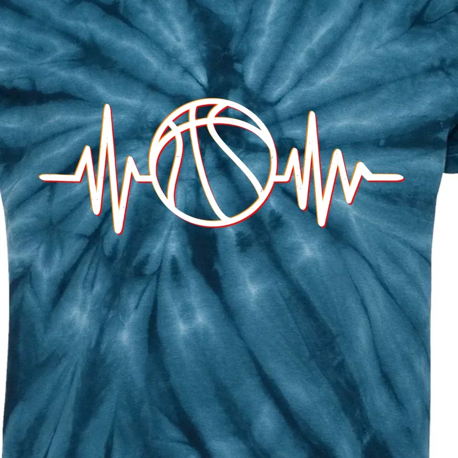 Basketball Heartbeat Kids Tie-Dye T-Shirt