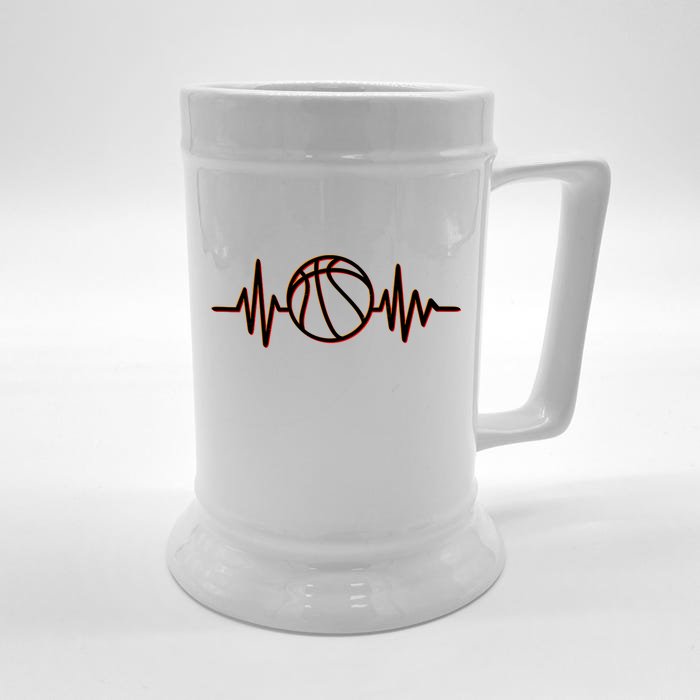 Basketball Heartbeat Front & Back Beer Stein