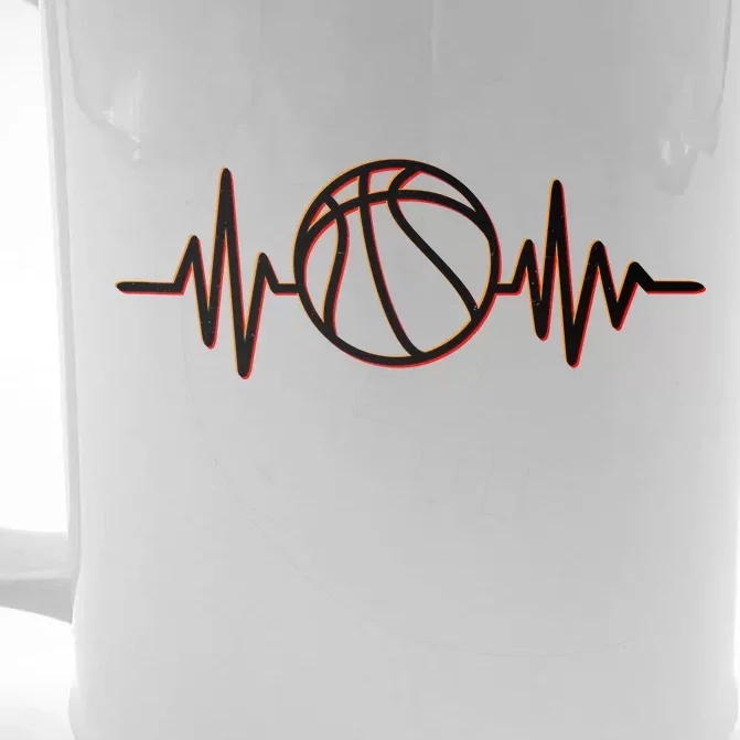 Basketball Heartbeat Front & Back Beer Stein