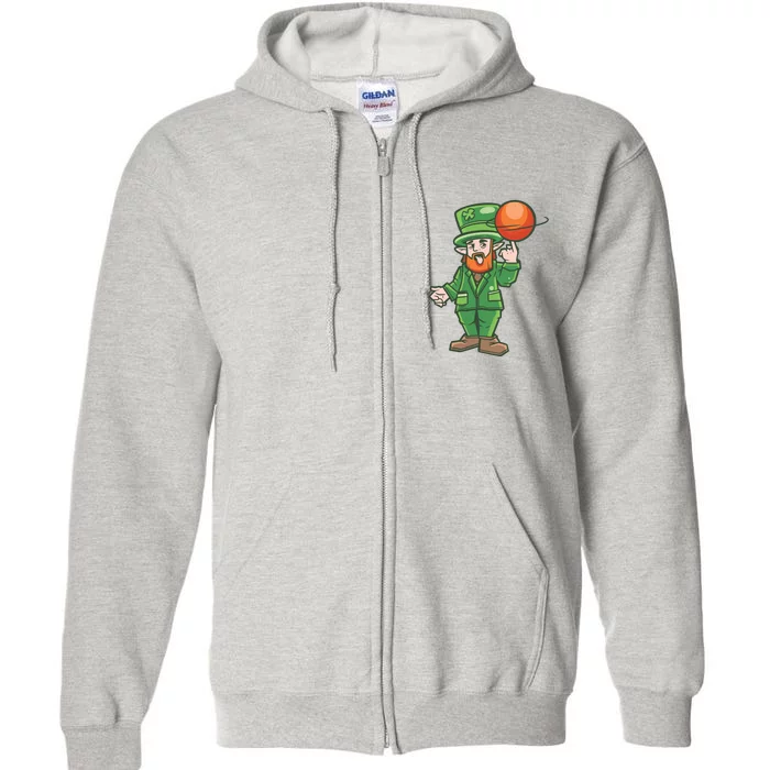 Basketball Leprechaun Full Zip Hoodie