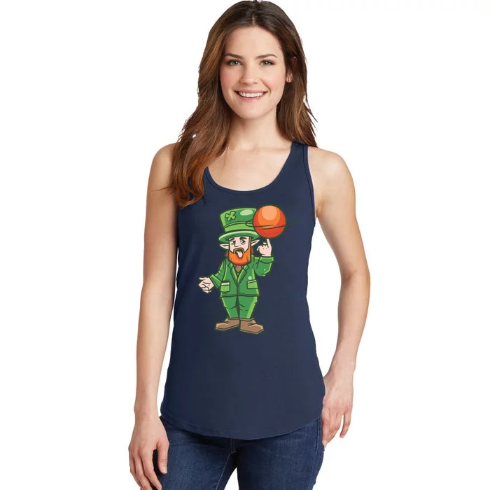 Basketball Leprechaun Ladies Essential Tank