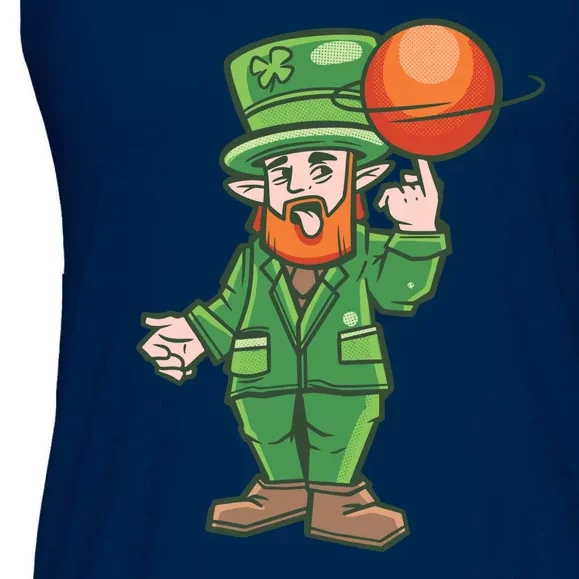 Basketball Leprechaun Ladies Essential Flowy Tank