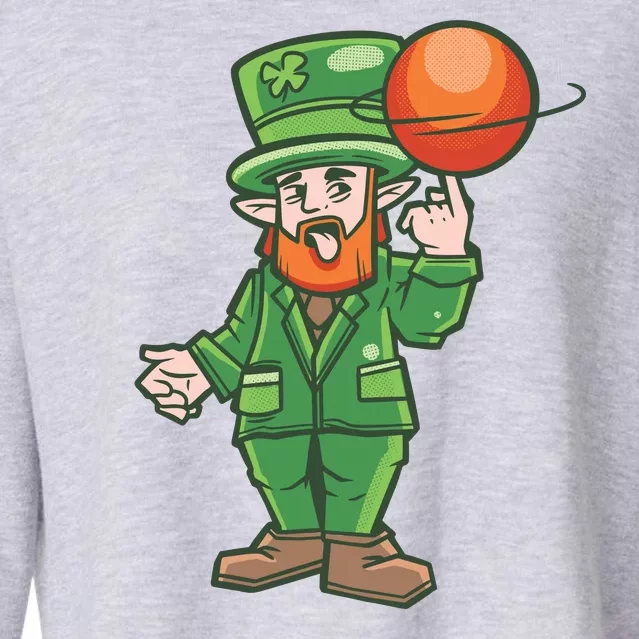 Basketball Leprechaun Cropped Pullover Crew