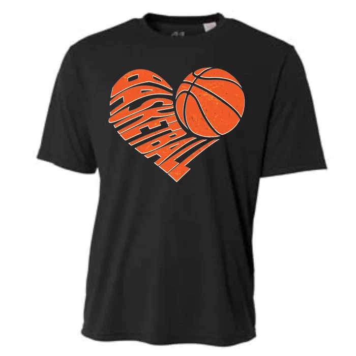 Basketball Love Heart Cooling Performance Crew T-Shirt