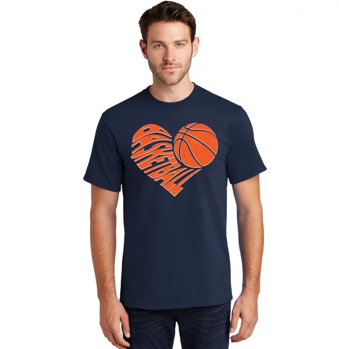 Basketball Love Heart Tall T-Shirt