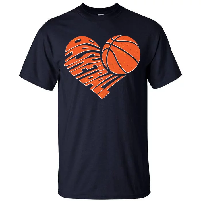 Basketball Love Heart Tall T-Shirt