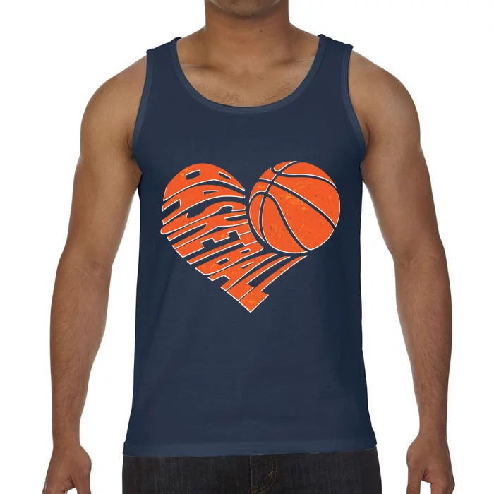 Basketball Love Heart Comfort Colors® Tank Top