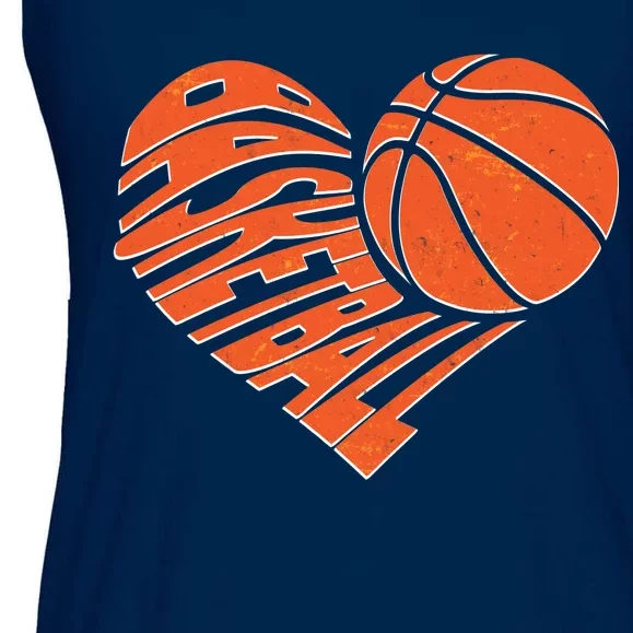 Basketball Love Heart Ladies Essential Flowy Tank