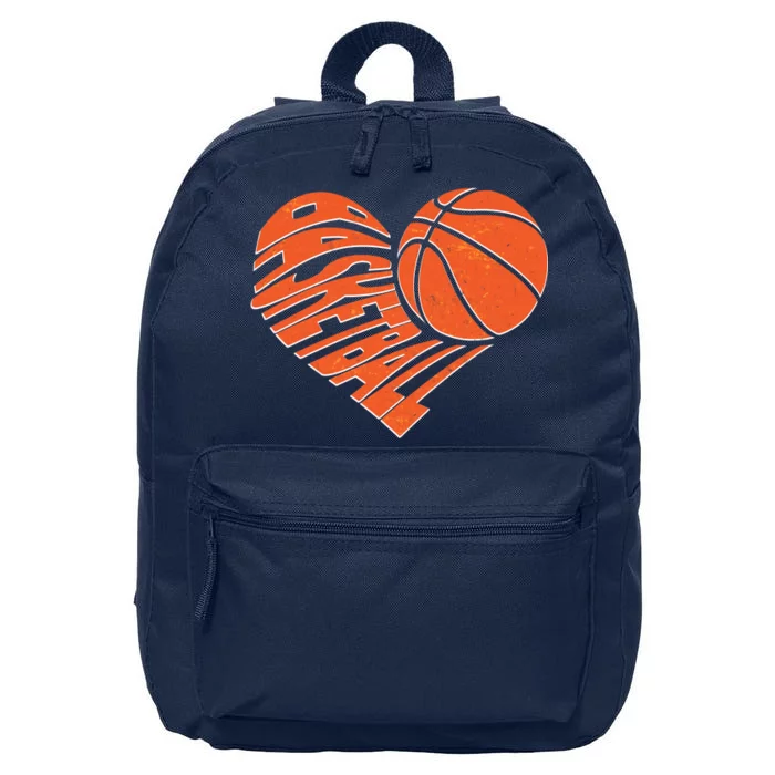 Basketball Love Heart 16 in Basic Backpack