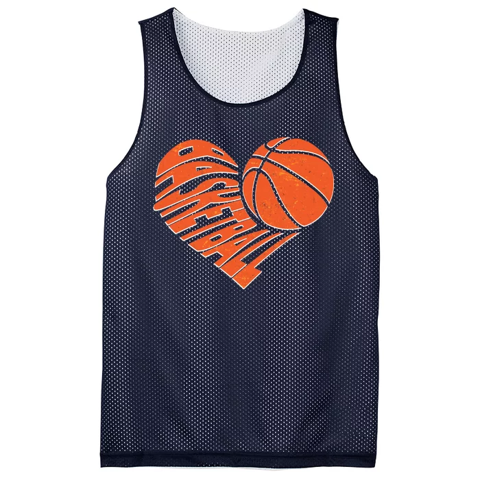 Basketball Love Heart Mesh Reversible Basketball Jersey Tank