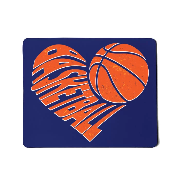 Basketball Love Heart Mousepad