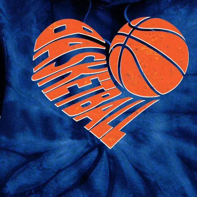 Basketball Love Heart Tie Dye Hoodie