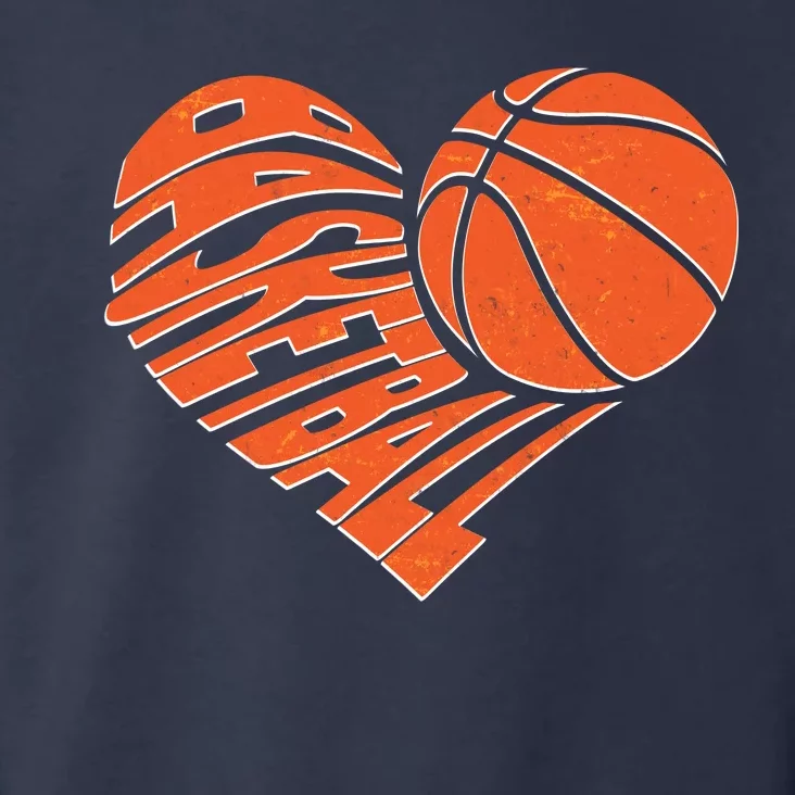 Basketball Love Heart Toddler Hoodie