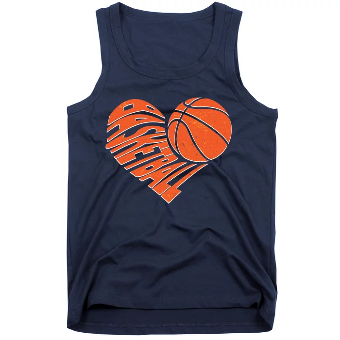 Basketball Love Heart Tank Top