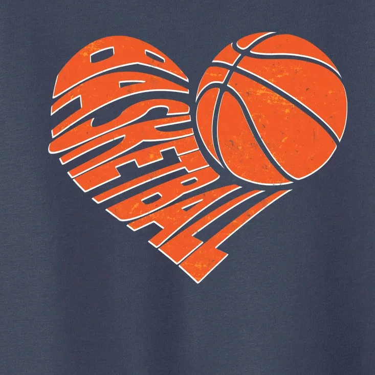 Basketball Love Heart Toddler T-Shirt