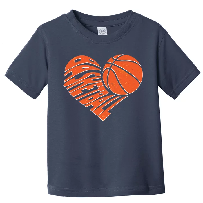 Basketball Love Heart Toddler T-Shirt