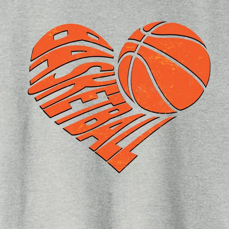 Basketball Love Heart Women's Crop Top Tee