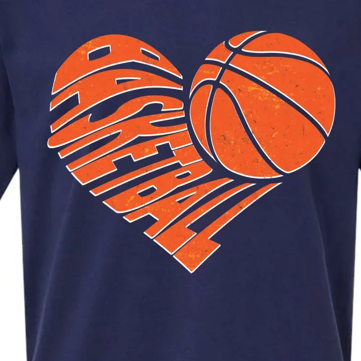 Basketball Love Heart Sueded Cloud Jersey T-Shirt