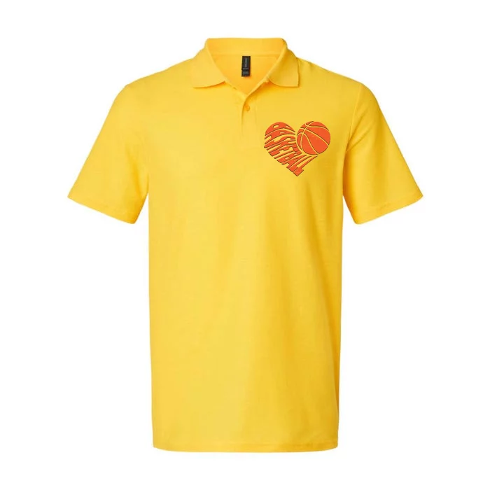 Basketball Love Heart Softstyle Adult Sport Polo