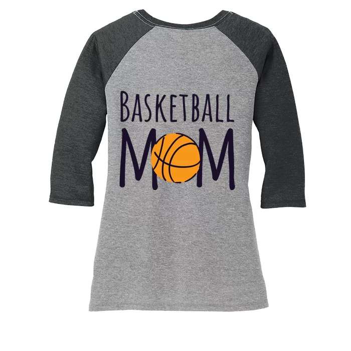 Basketball Mom Women's Tri-Blend 3/4-Sleeve Raglan Shirt