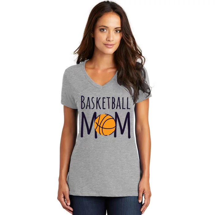 Basketball Mom Women's V-Neck T-Shirt