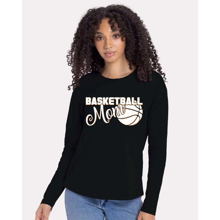 Basketball Mom Sports Mother Womens Cotton Relaxed Long Sleeve T-Shirt