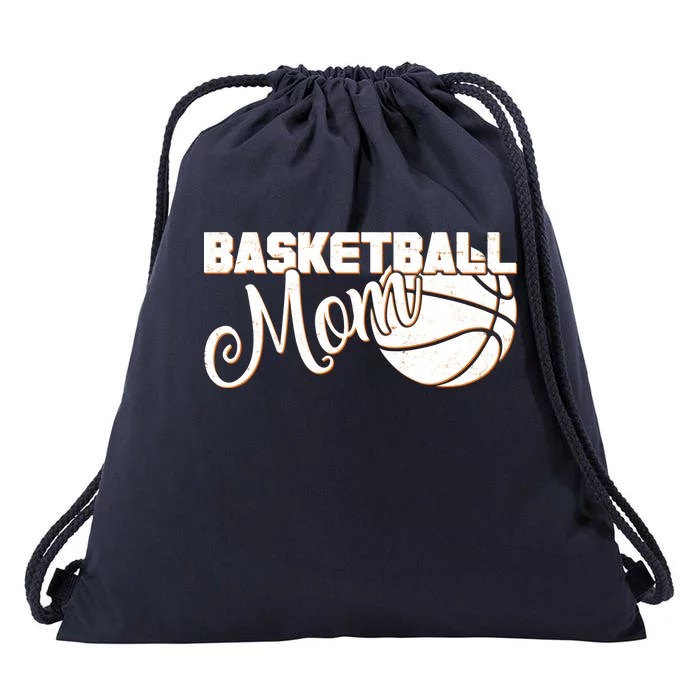 Basketball Mom Sports Mother Drawstring Bag