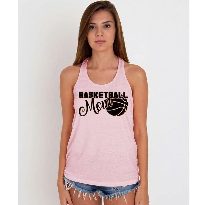 Basketball Mom Sports Mother Women's Knotted Racerback Tank