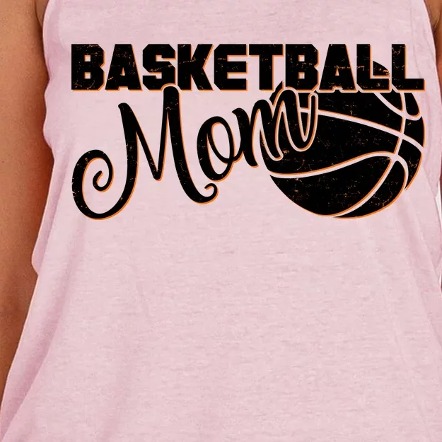 Basketball Mom Sports Mother Women's Knotted Racerback Tank