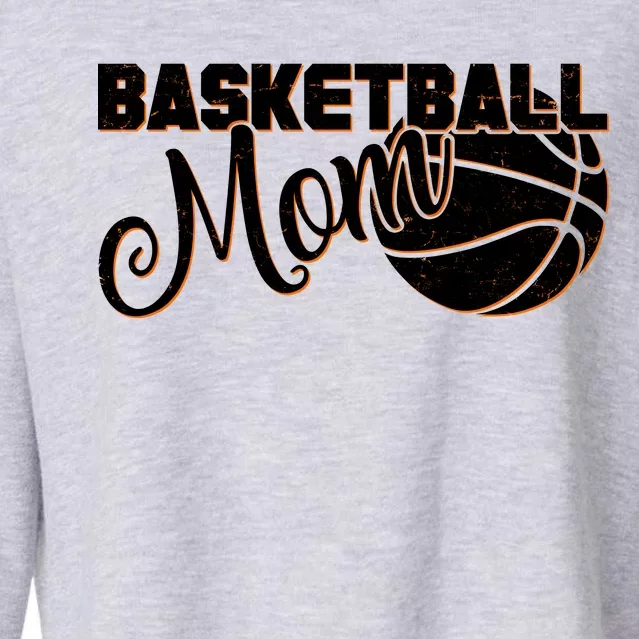 Basketball Mom Sports Mother Cropped Pullover Crew