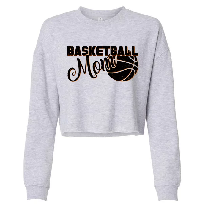 Basketball Mom Sports Mother Cropped Pullover Crew