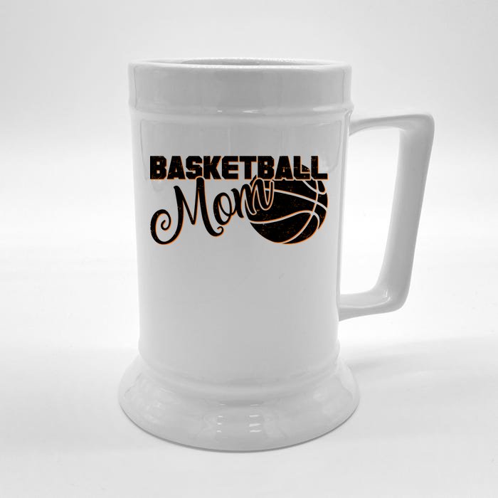 Basketball Mom Sports Mother Front & Back Beer Stein