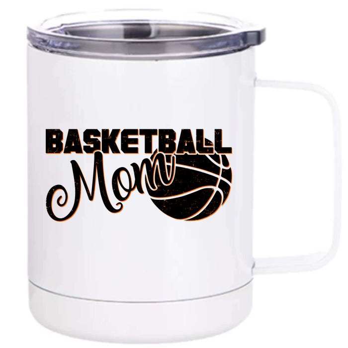 Basketball Mom Sports Mother Front & Back 12oz Stainless Steel Tumbler Cup