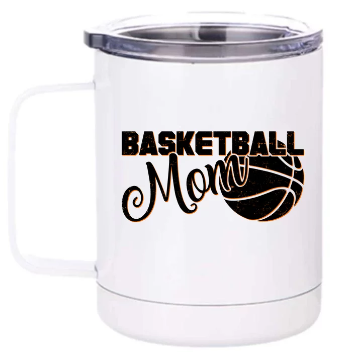 Basketball Mom Sports Mother Front & Back 12oz Stainless Steel Tumbler Cup