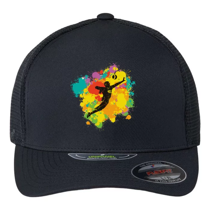 Basketball Player Colorful Flexfit Unipanel Trucker Cap