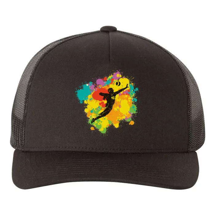 Basketball Player Colorful Yupoong Adult 5-Panel Trucker Hat