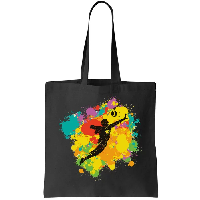 Basketball Player Colorful Tote Bag