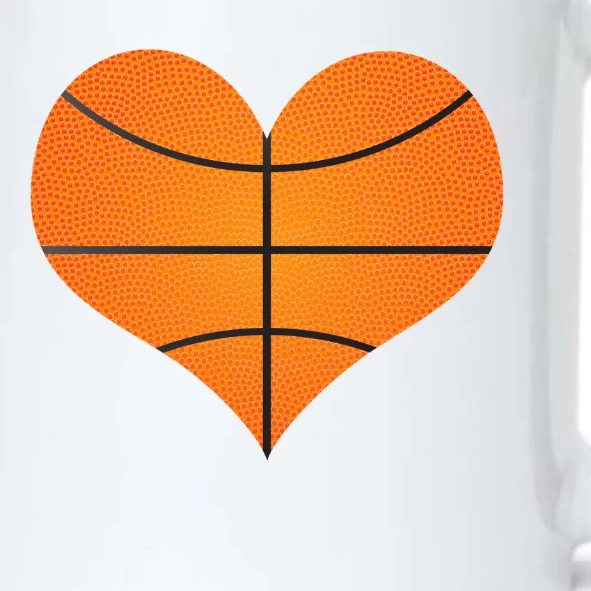 Basketball Shaped Heart Black Color Changing Mug