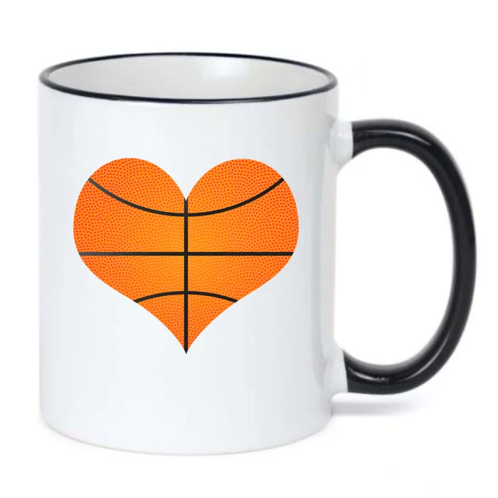 Basketball Shaped Heart Black Color Changing Mug