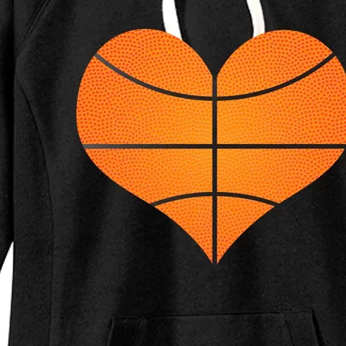 Basketball Shaped Heart Women's Fleece Hoodie