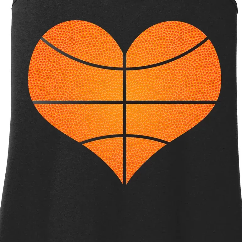 Basketball Shaped Heart Ladies Essential Tank