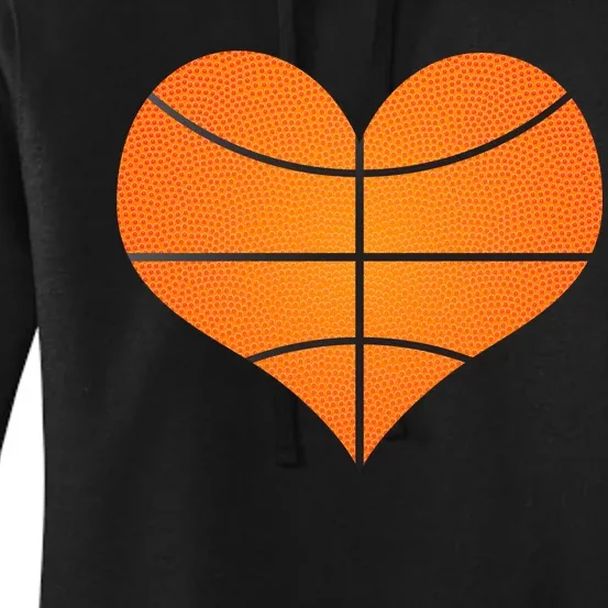 Basketball Shaped Heart Women's Pullover Hoodie